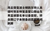 多米体育网址-风云突变波士顿凯尔特人关键时刻主帅复盘窗口期山东男篮调整名单以备亚冠，转会期辽宁本钢备战亚冠瞬间刷屏的简单介绍